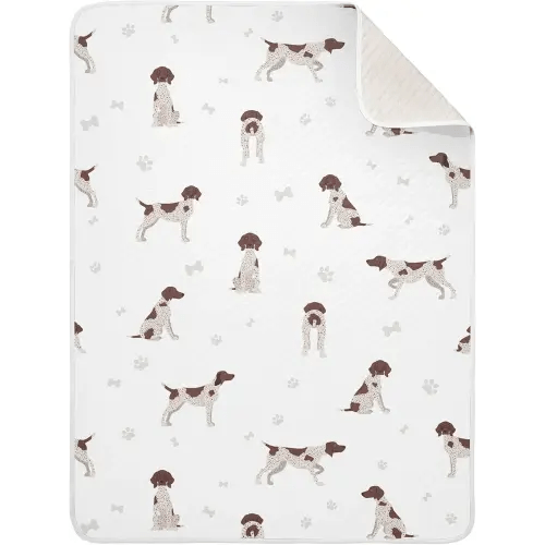 Swaddle Blanket German Shorthaired Pointer Cotton Blanket for Infants, Receiving Blanket, Lightweight Soft Swaddling Blanket for Crib, Stroller, Nursery Blankets, Puppy, 30x40 in