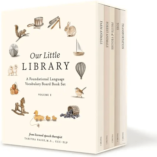 Our Little Library: A Foundational Language Vocabulary Board Book Set for Babies (Our Little Adventures Series)
