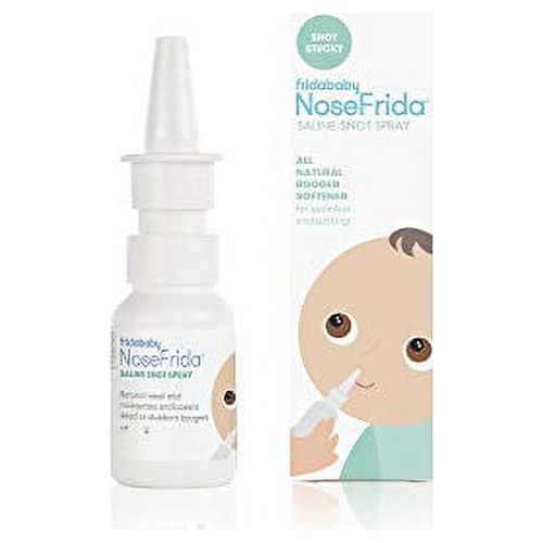 NoseFrida Saline Spray by Frida Baby Saline Nasal Spray To Soften Nasal Passages For Use Before NoseFrida The SnotSucker (0.68 FL OZ)