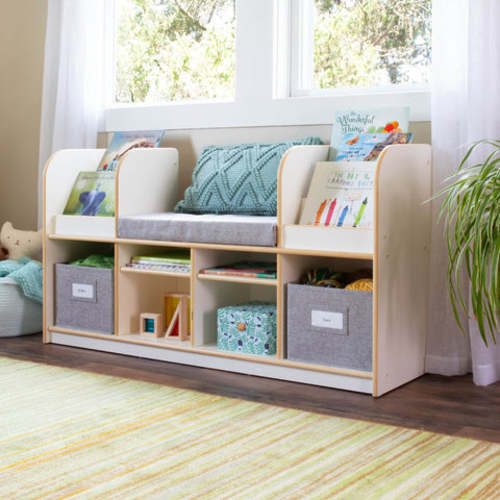 EdQ Reading Nook with Bins - White
