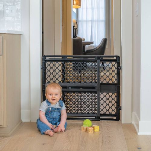 Toddleroo by North States 2-in-1 Supergate Secure Plastic Gate - Black