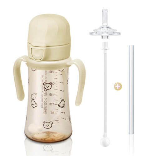 Grosmimi PPSU Straw Cup with Flip Top & Weight - 10oz (300ml) | Zezebaebae