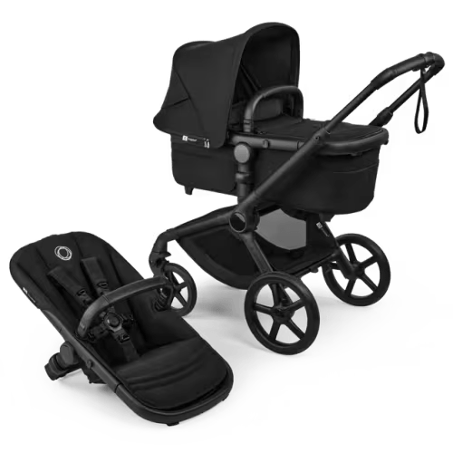 Bugaboo Fox 5 Renew 2-in-1 stroller heritage black sun canopy, heritage black fabrics, black base | Bugaboo