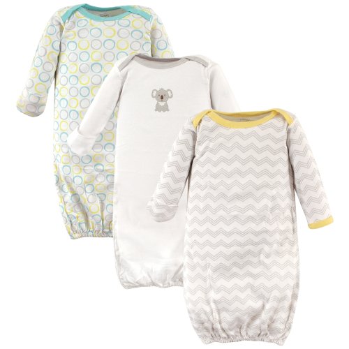 Luvable Friends Baby Unisex Cotton Gowns, Koala, 0-6 Months - Koala