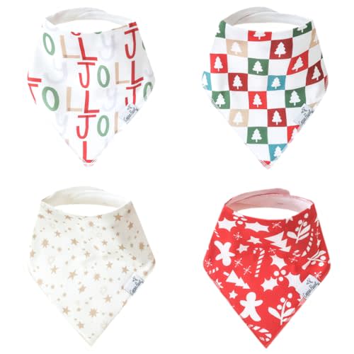 Copper Pearl Baby Bandana Drool Bibs for Drooling and Teething 4 Pack Gift Set Jolly