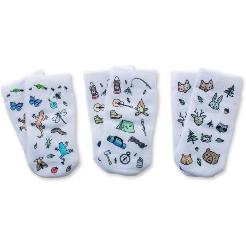 squid socks Polyester Socks | 0-6M, 6-12M, 12-24M, & 2T-3T | Grip Socks that Stay On | As Seen on Shark Tank | Camping