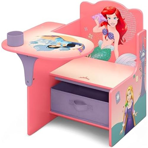 Delta Children Chair Desk with Storage Bin, Disney Princess