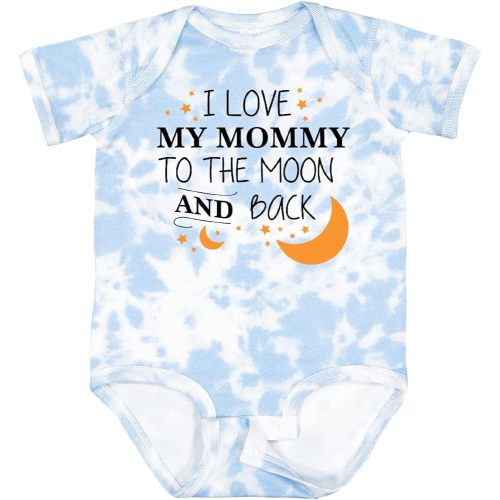 inktastic I Love My Mommy to The Moon and Back Baby Bodysuit