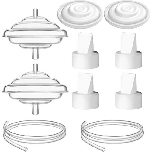 Breast Pump Parts for Spectra, Replace Duckbill Valves Tubes Backflow Protector Membrane for Spectra S1 S2 9 Plus Synergy Gold Breast Pump Replacement Accessories,10PCS