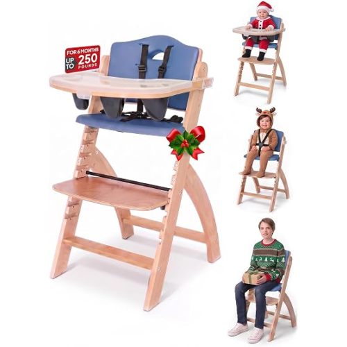 Abiie Beyond Junior Convertible Wooden High Chair with Removable Tray