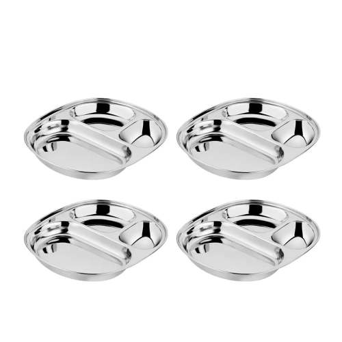 Ahimsa Stainless Steel Compartment Plates – AHIMSA®