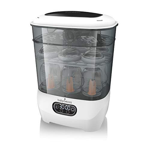 Baby Brezza Bottle Sterilizer and Dryer Advanced – Electric Steam Sterilization Machine Universal Sterilizing for All Bottles: Plastic + Glass Pacifiers Breast Pump Parts - HEPA Filtration