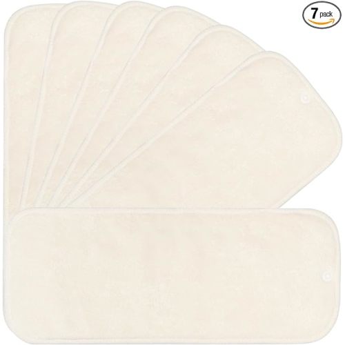 7 Pack Inserts with Snap - Reusable and Absorbent - Perfect for Any Diaper - Nora's Nursery