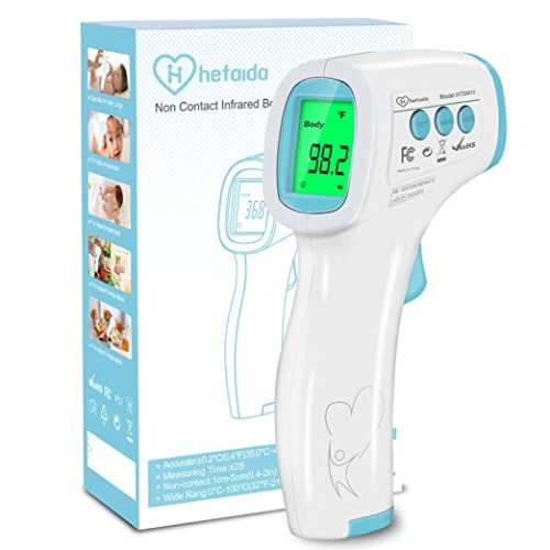 Thermometer for Adults Forehead, No Touch Thermometer for Adults, Forehead Thermometer, Instant Reading, Medical Grade, Good for Baby Food, Bath,Milk - Light Blue