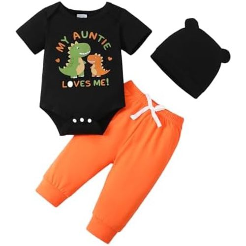 SUNNY PIGGY Ropa para bebé recién nacido, trajes para niños, mameluco, sombrero, pantalones, conjunto de 3 piezas, 0-3, 3-6, 6-12, 12-18 meses, ropa de regalo