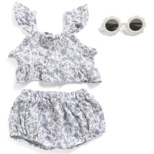 Newborn Girls 2pc Tank And Shorts Set With Sunglasses | Baby | Marshalls
