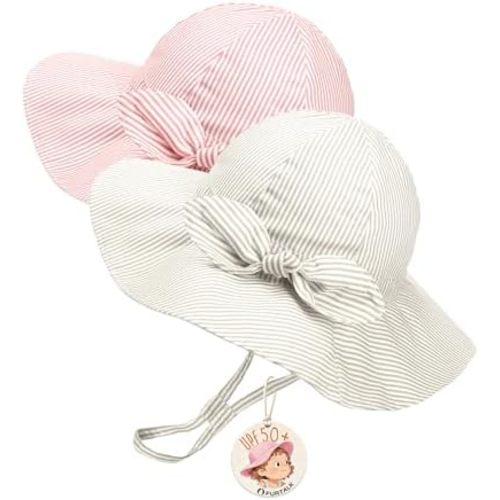 FURTALK Baby Sun Hat Toddler Beach Hats with UPF 50+ Sun Protection Wide Brim Girls Bucket Hat