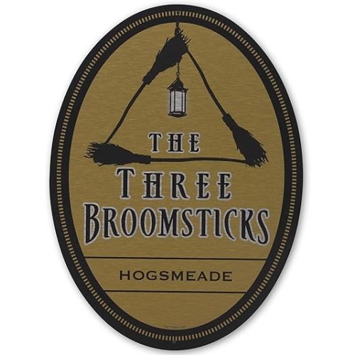 Harry Potter The Three Broomsticks Hogsmeade Metal Sign - Fun Harry Potter Wall Decor for Home Decorating