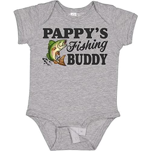 inktastic Pappy's Fishing Buddy Baby Bodysuit