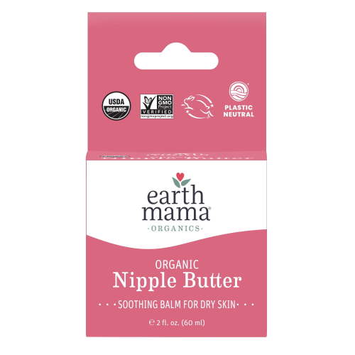 Earth Mama Organic Nipple Butter, Nipple Cream for Breastfeeding Mothers, 2 fl oz HSA/FSA Eligible