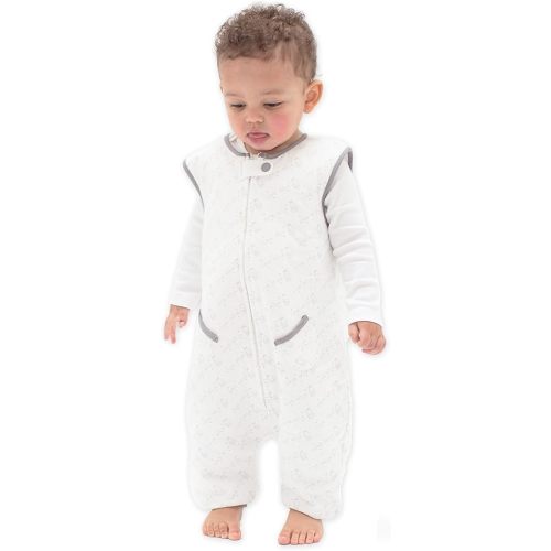 Tealbee Dreamsuit: Toddler Sleep Sack with Feet 12-18 Months, 18-24 Months - 1.2 TOG All Season Baby Wearable Blanket for Walkers - Rayon Made from Bamboo, Organic Cotton Sleep Bag - Love Milk