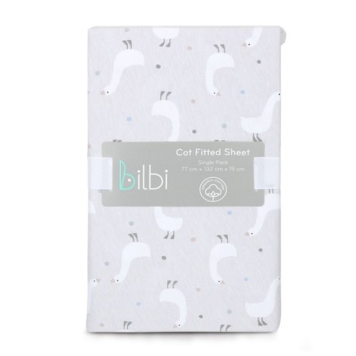 Bilbi Cot Sheet Jersey Duck Natural | Cot | Baby Bunting AU