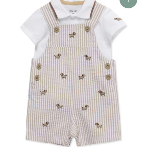 Puppies Woven Shortall Set (18mo)