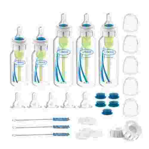 Dr. Brown's Specialty Feeding System Starter Kit, Narrow Baby Bottles Infant-Paced Feeding, Gift Set