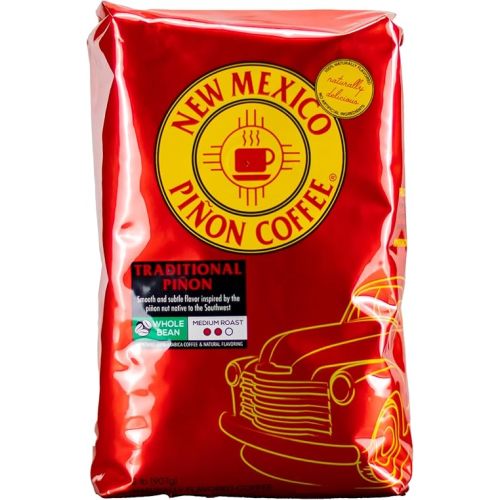 New Mexico Piñon Coffee Naturally Flavored Coffee (Traditional Piñon Whole Bean, 2 pound)