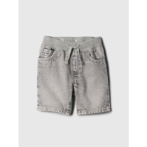 babyGap Pull-On Denim Shorts in grey wash, size: 6-12 M