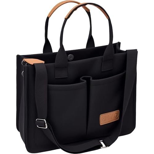 Tote Bag for Women With Compartments,Large Canvas Tote Women's Purse Crossbody Bags Work Laptop Book Bag Satchels Handbags