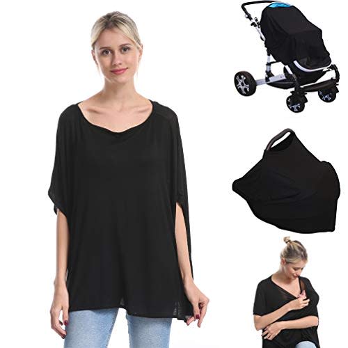 Bamboo Nursing Breastfeeding Cover Car Seat Canopy for Infant Baby