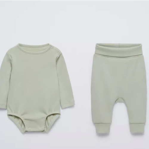RIB BODYSUIT AND LEGGINGS PACK - Light green | ZARA United States