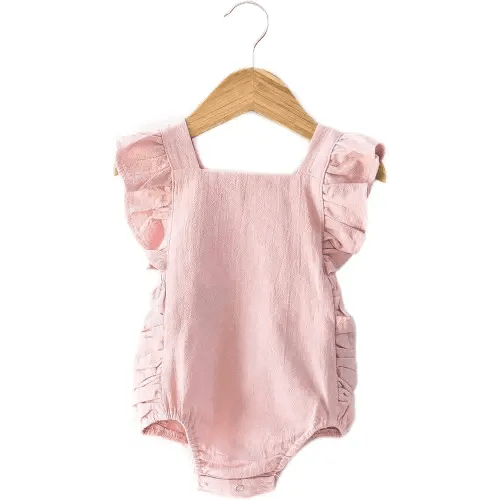 Evelyn Romper in Blush Pink 6-12 Months