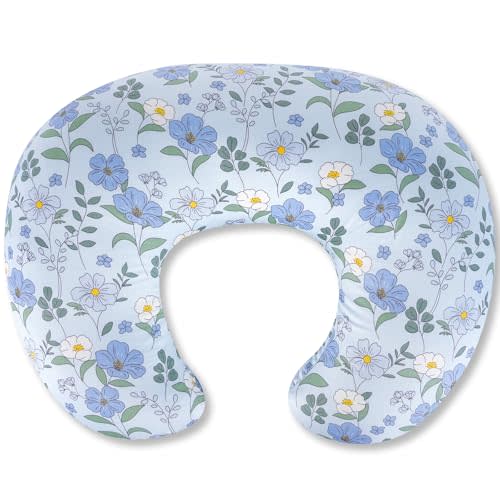CHANGX3KB Nursing Pillow, Breastfeeding Pillow with Removable Cotton Cover, Baby Feeding Pillow for Mom Easier Breast Feeding and Bottle Feeding(Flower)