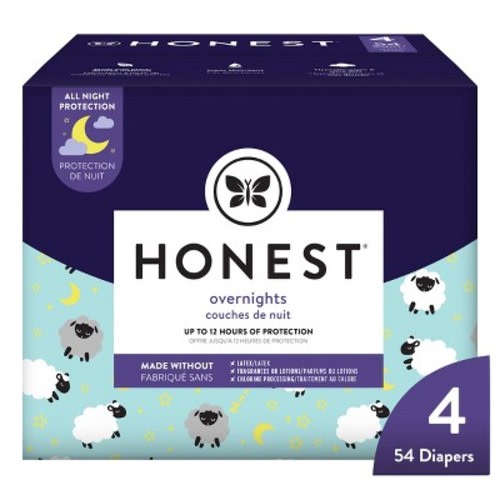 The Honest Company Clean Conscious Disposable Overnight Diapers - (Select Size and Pattern), Size: 4