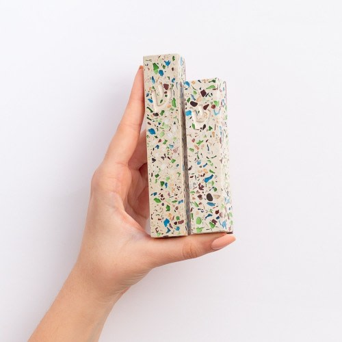 Contemporary Small Mezuzah with printed Scroll for Door | Self Stick Mezuza Protection Cover from Israel | Housewarming Wedding Jewish Gift