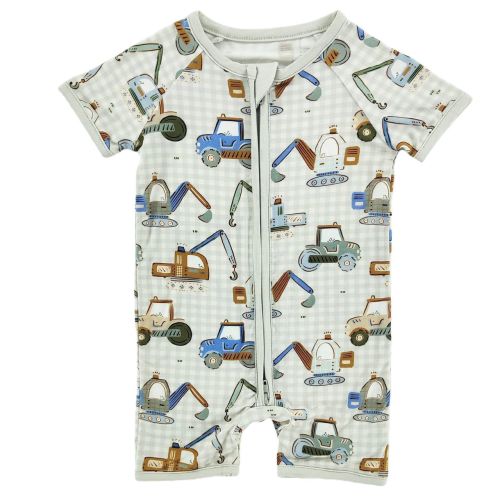 Construction Crew Bamboo Short Romper