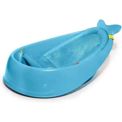 Skip Hop Baby Bath Tub, 3-Stage Smart Sling Tub, Moby, Blue
