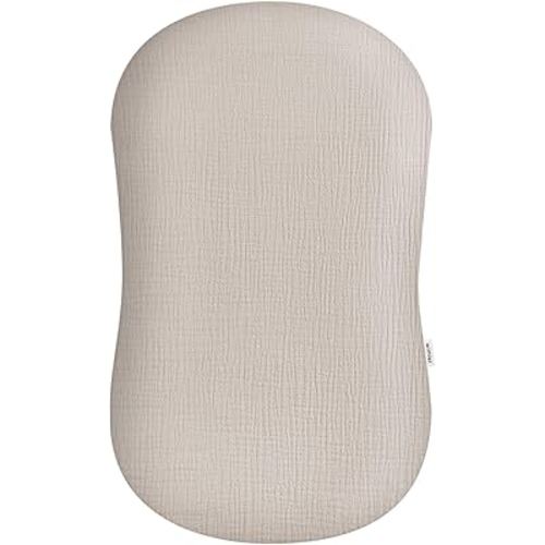 Muslin Baby Lounger Cover, Newborn Lounger Cover, Soft Cotton Breathable Lounger Pillow for Boys Girls Infant, Cover Only (Beige)
