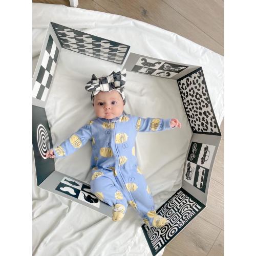 BABY SENSORY Toy Development Board, Montessori Fidget Kids Animal Safari Nursery, Tummy Time Infant Newborn Gift Set, 0 to 6 month,1 year