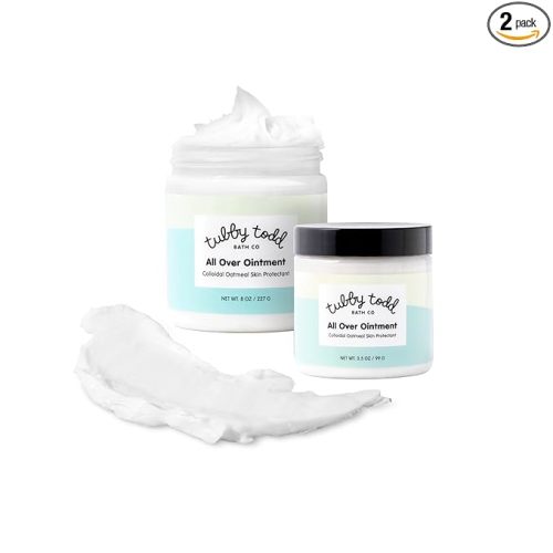 TUBBY TODD All Over Ointment - Baby Eczema Cream, Everyday Multi-Purpose Sensitive, Dry, Irritation Baby Skin Relief Cream, Steroid & Gluten Free, Fragrance Free, 3.5 oz & 8oz, 2 Pack