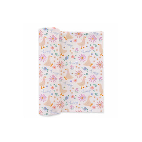 Personalized Swaddle Blanket in Loosey Goose | Caden Lane