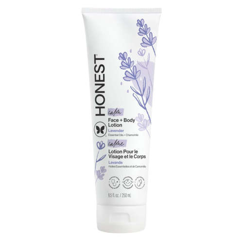 The Honest Company Hydrating Face Body Lotion, Fast Absorbing, Naturally Derived, Hypoallergenic, Lavender Calm, 8.5 fl oz