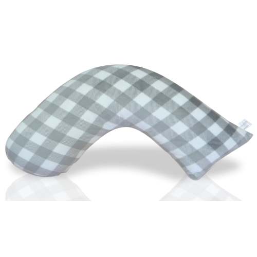 Luna Lullaby Nursing Pillow - Grey and White Buffalo Check