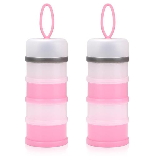 Accmor 2 Pack Baby Formula Dispenser On The Go, Stackable Formula Dispenser Formula Container to Go, Non-Spill Portable Milk Powder Kids Snack Storage Container, BPA Free