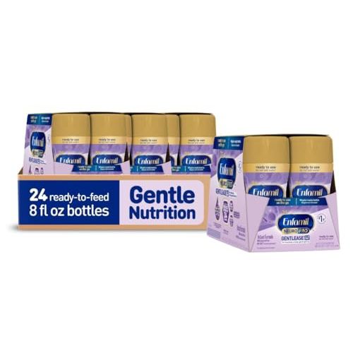 Enfamil NeuroPro Gentlease Baby Formula, Infant Formula Nutrition, Brain Support that has DHA, HuMO6 Immune Blend, Designed to Reduce Fussiness, Crying, Gas & Spit-up in 24 Hrs, 8 Fl Oz, 24 Bottles