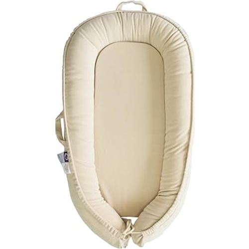 Infant Lounger, Baby Nest Cover for Baby Girls & Boys, Newborn Essentials for Baby 0-12 Months, 100% Cotton Breathable, Co Sleeper Portable Travel Bed (CreamyWhite, Corduroy)