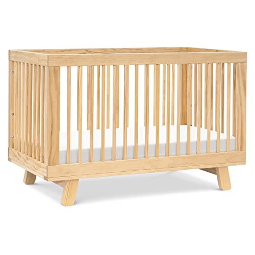babyletto Hudson 3-in-1 Convertible Crib with Toddler Bed Conversion Kit in Natural, Greenguard Gold Certified
