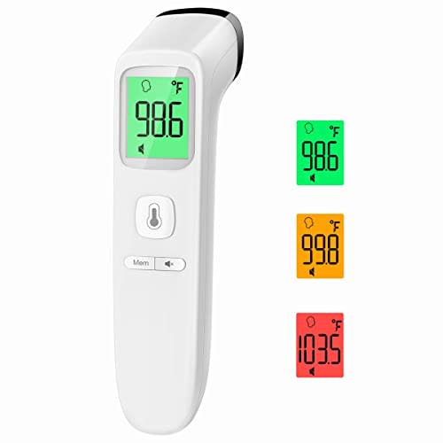 No-Touch Thermometer for Adults and Kids, Digital Accurate Thermometer with Fever Alarm, 1 Second Fast Result, FSA Eligible, Easy to use, 2 in 1 Mode Health Care Thermometer